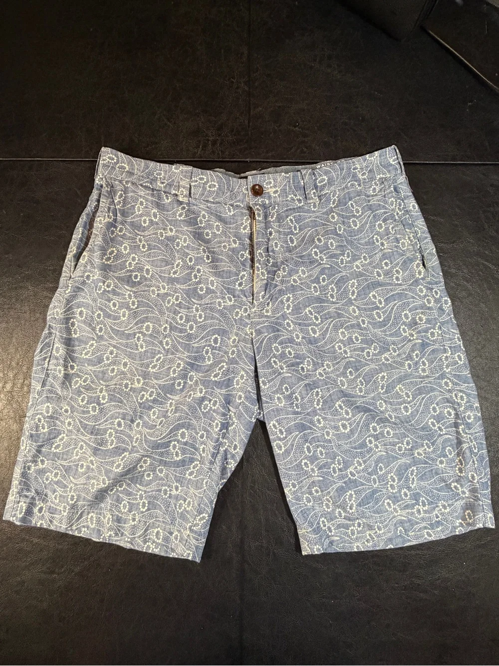 Men's Light Blue Patterned Casual Shorts by J Crew - size 33